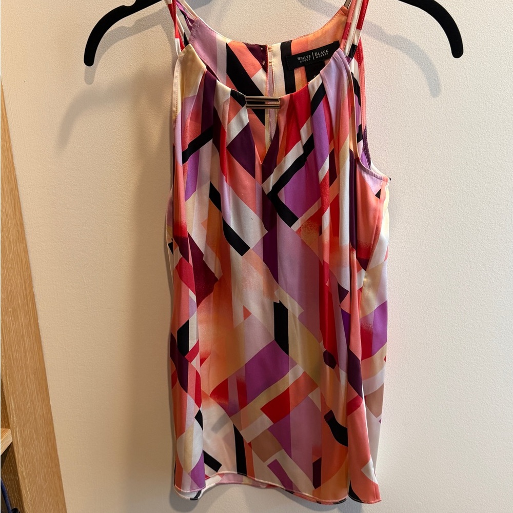 White House Black Market Multicolor Geometric Print Camisole
